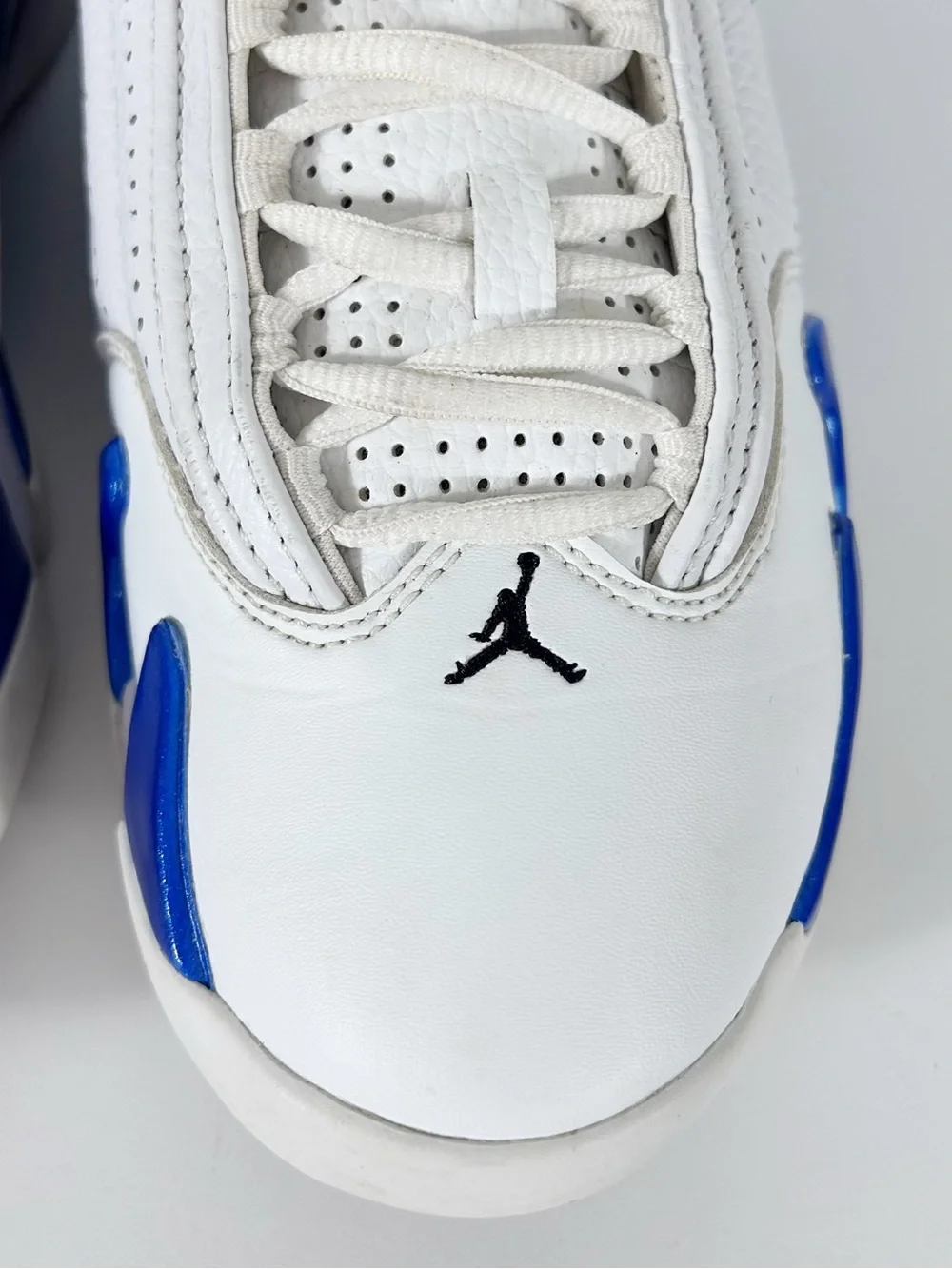 Nike Air Jordan 14 Retro Hyper Royal White 487471 104 Men's Size 9.5